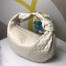 Bottega Veneta Jodie Small Bag in White Intrecciato Lambskin