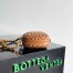 Bottega Veneta Knot Clutch with Chain in Brown Intrecciato Lambskin