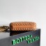 Bottega Veneta Knot Clutch with Chain in Brown Intrecciato Lambskin