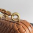 Bottega Veneta Knot Clutch with Chain in Brown Intrecciato Lambskin