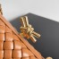 Bottega Veneta Knot Clutch with Chain in Brown Intrecciato Lambskin