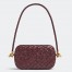 Bottega Veneta Knot On Strap In Barolo Foulard Intreccio Leather