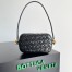 Bottega Veneta Knot On Strap In Black Foulard Intreccio Leather