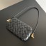 Bottega Veneta Knot On Strap In Black Foulard Intreccio Leather