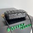 Bottega Veneta Knot On Strap In Black Foulard Intreccio Leather