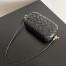 Bottega Veneta Knot On Strap In Black Foulard Intreccio Leather