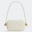 Bottega Veneta Knot On Strap In White Foulard Intreccio Leather