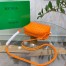 Bottega Veneta Loop Small Bag In Orange Intrecciato Lambskin