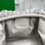 Bottega Veneta Large Pouch Clutch Bag In White Intrecciato Lambskin