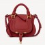 Chloe Marcie Mini Double Carry Bag in Grey Grained Calfskin