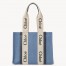 Chloe Medium Woody Tote Bag in Deadstock Denim
