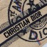 Dior Small Book Tote Bag In Beige Jute Canvas with Dior Union Motif