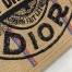 Dior Small Book Tote Bag In Beige Jute Canvas with Dior Union Motif