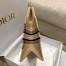 Dior Small Book Tote Bag In Beige Jute Canvas with Dior Union Motif