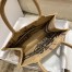 Dior Small Book Tote Bag In Beige Jute Canvas with Dior Union Motif