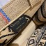 Dior Small Book Tote Bag In Beige Jute Canvas with Dior Union Motif