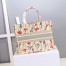 Dior Medium Book Tote Bag In Hibiscus Metallic Thread Embroidery