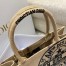 Dior Medium Book Tote Bag In Beige Jute Canvas with Dior Union Motif