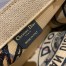 Dior Medium Book Tote Bag In Beige Jute Canvas with Dior Union Motif