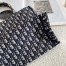 Dior Medium Book Tote Bag In Blue Dior Oblique Embroidery 
