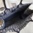 Dior Medium Book Tote Bag In Blue Dior Oblique Embroidery 