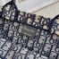 Dior Medium Book Tote Bag In Blue Dior Oblique Embroidery 
