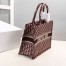 Dior Medium Book Tote Bag In Bordeaux Dior Oblique Embroidery 
