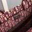 Dior Medium Book Tote Bag In Bordeaux Dior Oblique Embroidery 