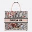 Dior Large Book Tote Bag In Multicolor La Force Embroidery