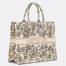 Dior Large Book Tote Bag in Gold-Tone Millefiori Unicorn Embroidery 