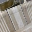 Dior Large Book Tote Bag In Beige Stripes Embroidery