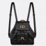 Dior Caro Small Backpack in Black Macrocannage Lambskin