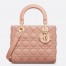 Dior Lady Dior Medium Bag in Blush Cannage Lambskin