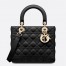 Dior Lady Dior Medium Bag in Black Cannage Lambskin