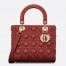 Dior Lady Dior Medium Bag in Red Cannage Lambskin