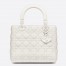 Dior Lady Dior Medium Bag in White Ultramatte Cannage Calfskin