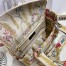 Dior Lady D-Lite Medium Bag In Hibiscus Metallic Thread Embroidery 