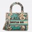 Dior Dioriviera Lady D-Lite Medium Bag in Raffia with Green Toile de Jouy Sauvage Embroidery