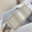 Dior Lady D-Lite Medium Bag In Beige Stripes Embroidery