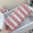 Dior Lady D-Lite Medium Bag In Pink D-Stripes Embroidery