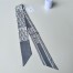 Dior Oblique Mitzah Scarf in Grey Silk Twill