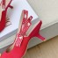 Dior J'Adior Slingback Pumps 65mm In Red Cotton Embroidery