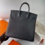 Hermes HAC Birkin 40 Handmade Bag in Black Clemence Leather 