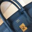 Hermes Birkin 25cm Bag in Blue Agate Clemence Leather with GHW