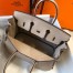 Hermes Birkin 25cm Bag in Beige Clemence Leather with GHW