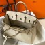 Hermes Birkin 25cm Bag in Craie Clemence Leather with GHW