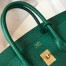 Hermes Birkin 25cm Bag in Malachite Clemence Leather with GHW