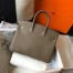 Hermes Birkin 25cm Bag in Taupe Clemence Leather with GHW
