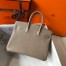 Hermes Birkin 25cm Bag in Tourterelle Clemence Leather with GHW