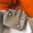 Hermes Birkin 25cm Bag in Tourterelle Clemence Leather with GHW
